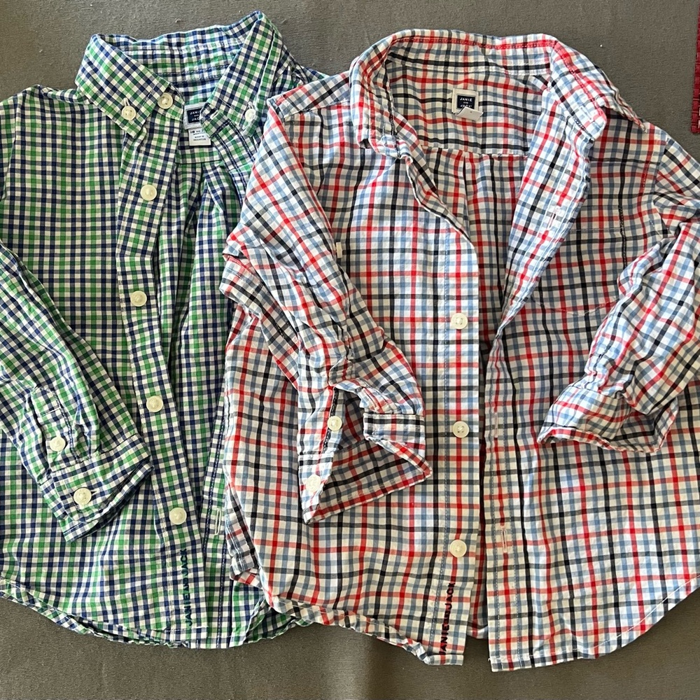 Janie and Jack Plaid Boys Shirts 18-24month